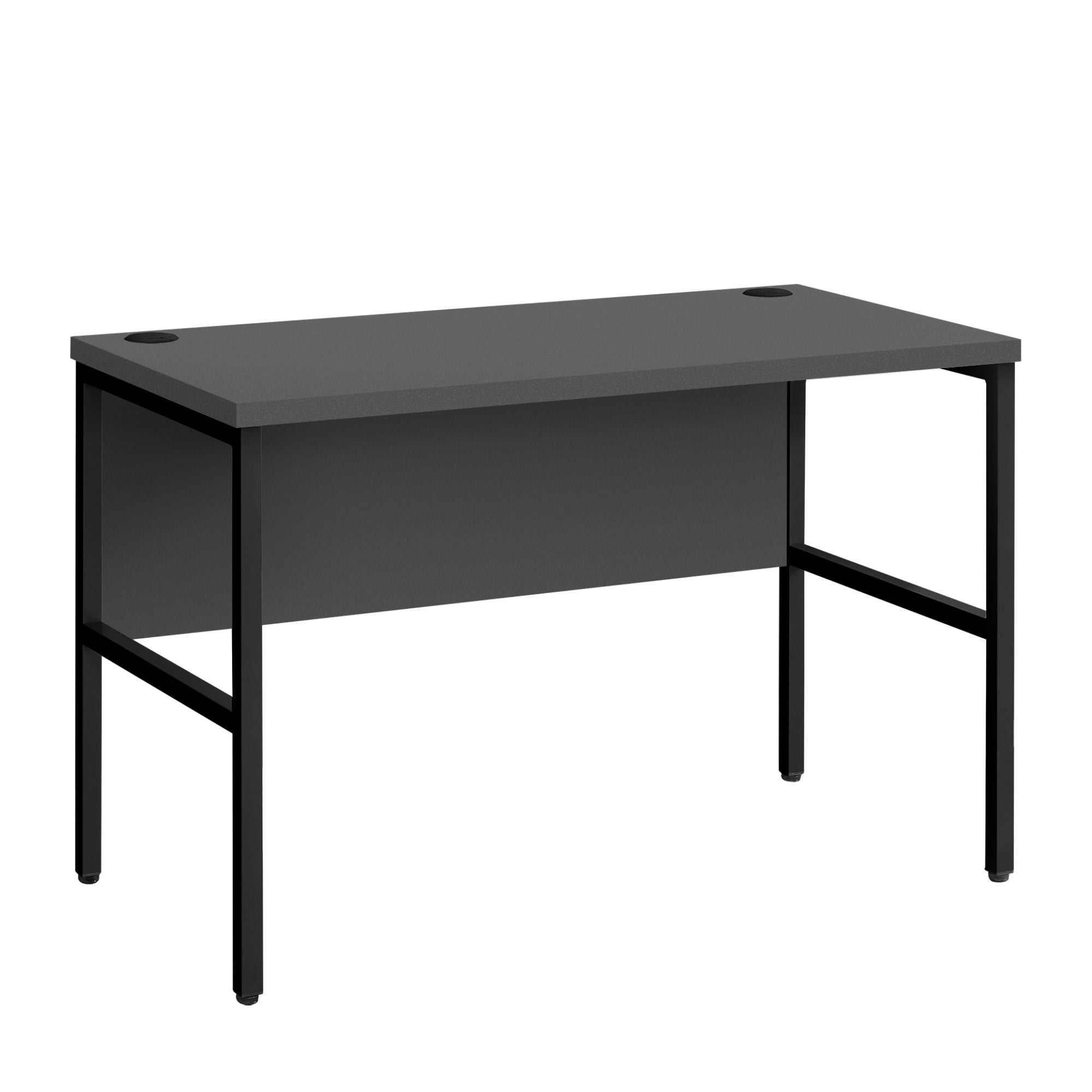 Monarch Specialties Deskora 48-inch office computer desk with a sleek wooden surface and metal legs for modern workspace.