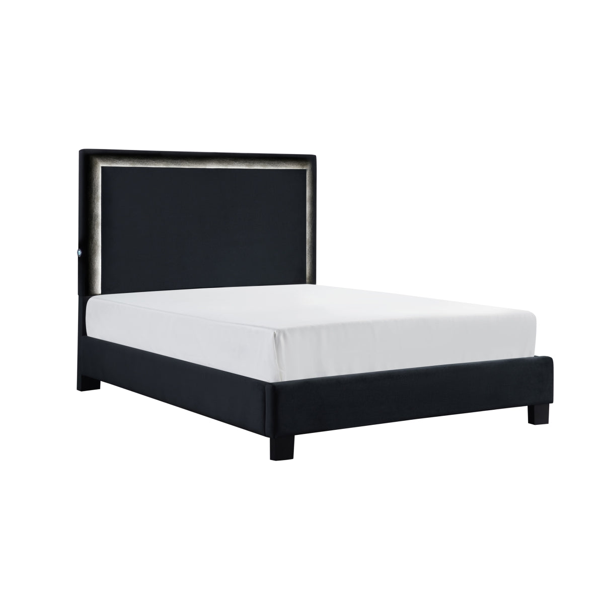 Lumina LED Upholstered Platform Bed Black | CastleUp Experience Centre Online Furniture