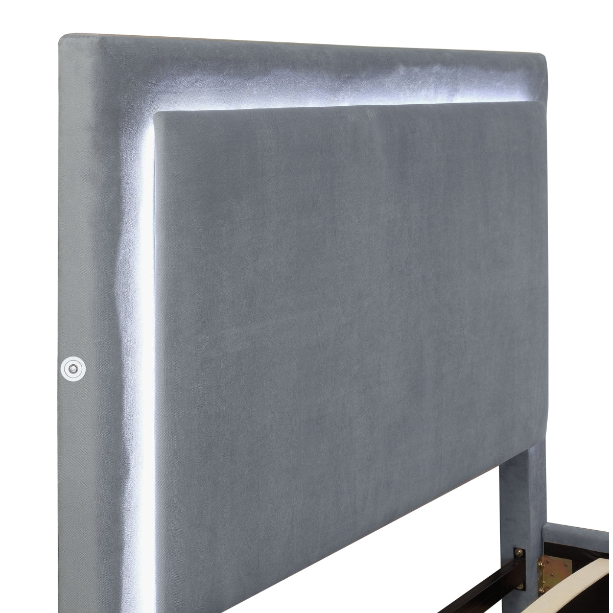 Lumina LED Upholstered Platform Bed Grey | CastleUp Experience Centre Online Furniture