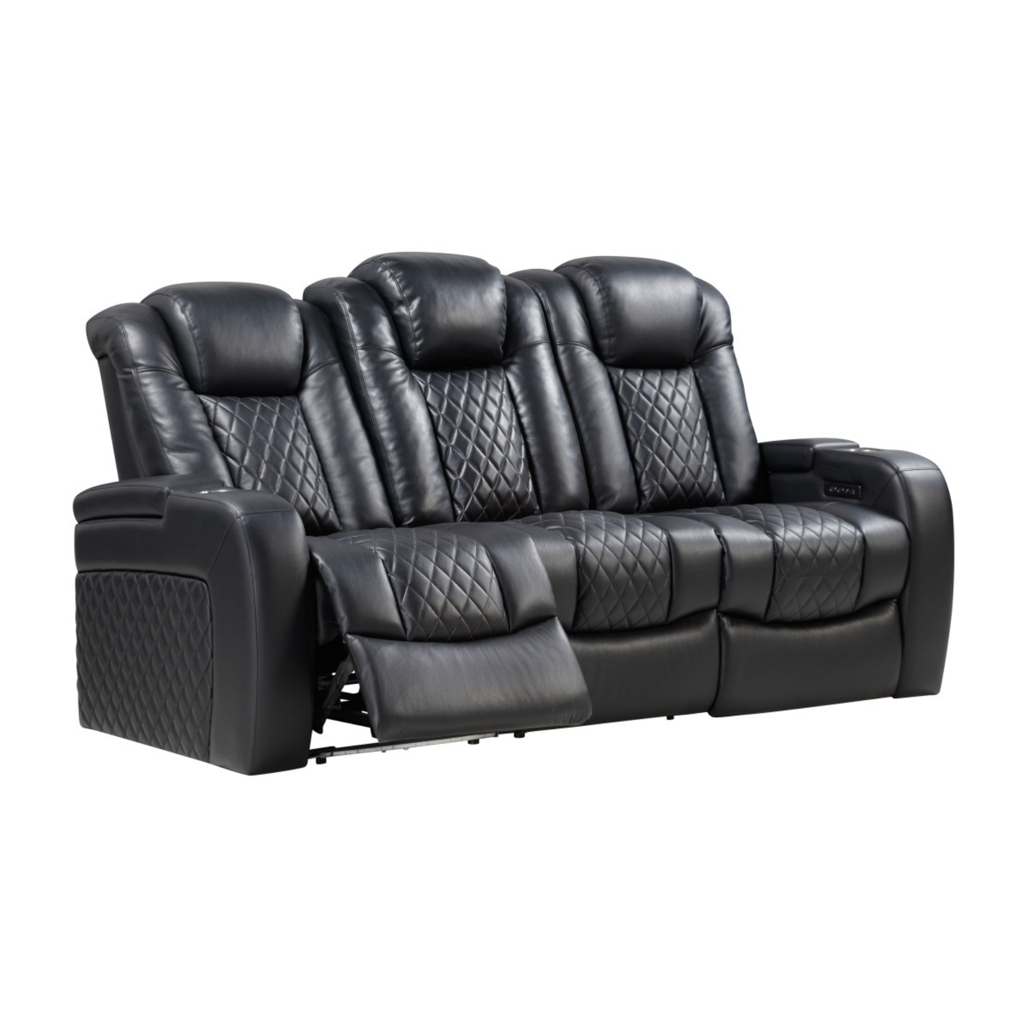 Dual Power Recliner sofa in Black 222108.