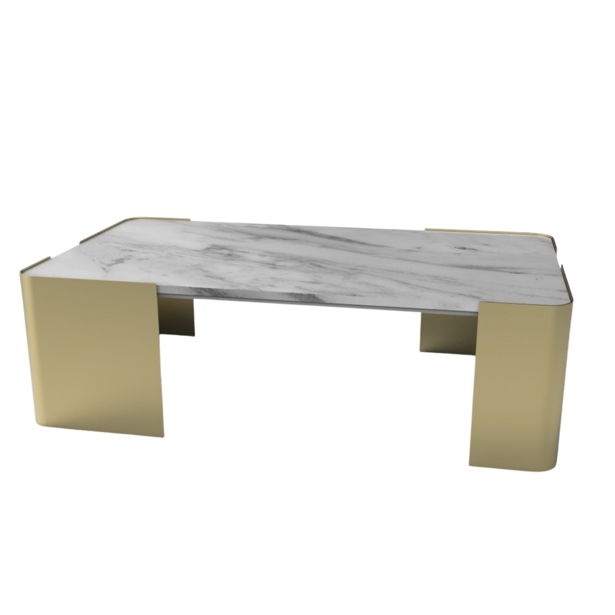Brassex Hugo gold coffee table with sleek modern design, featuring a round tabletop and stylish metal legs.