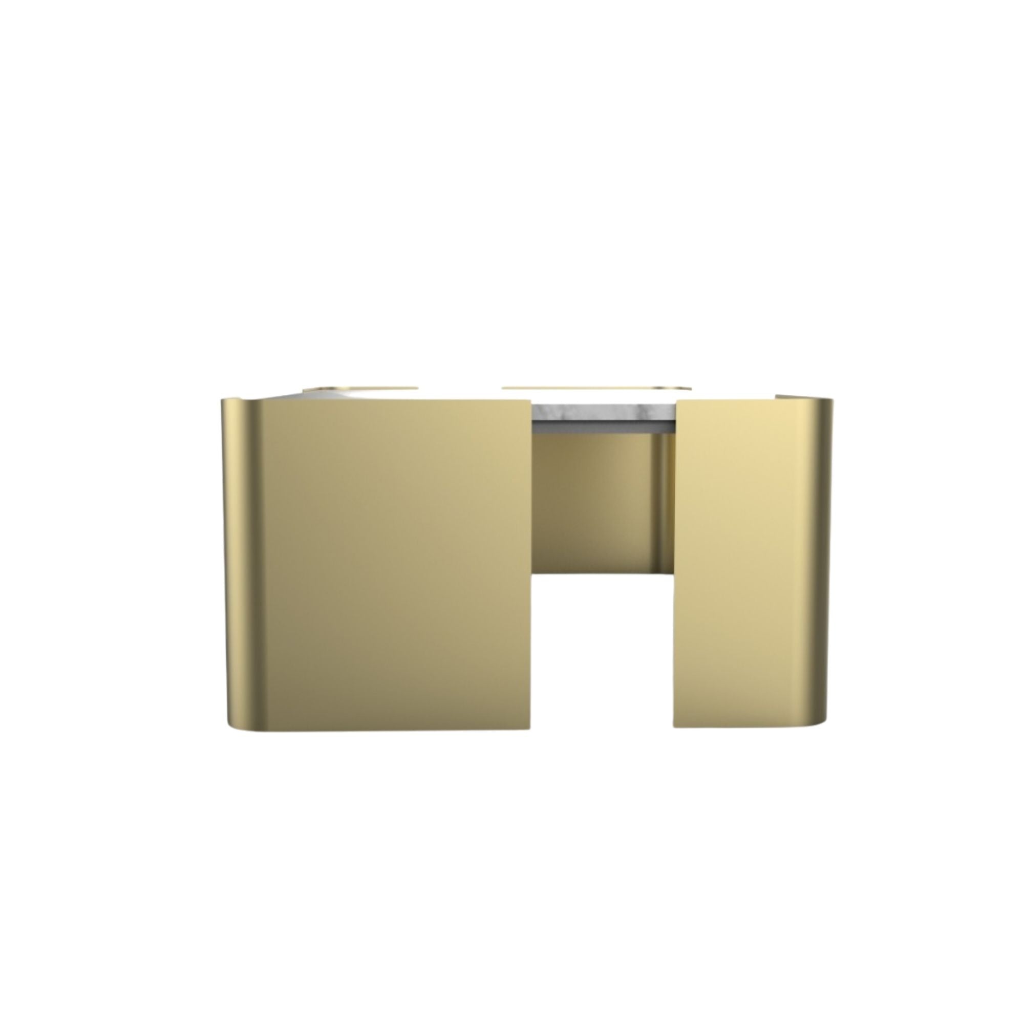 Brassex Hugo gold coffee table with sleek modern design, featuring a round top and slim metal legs.