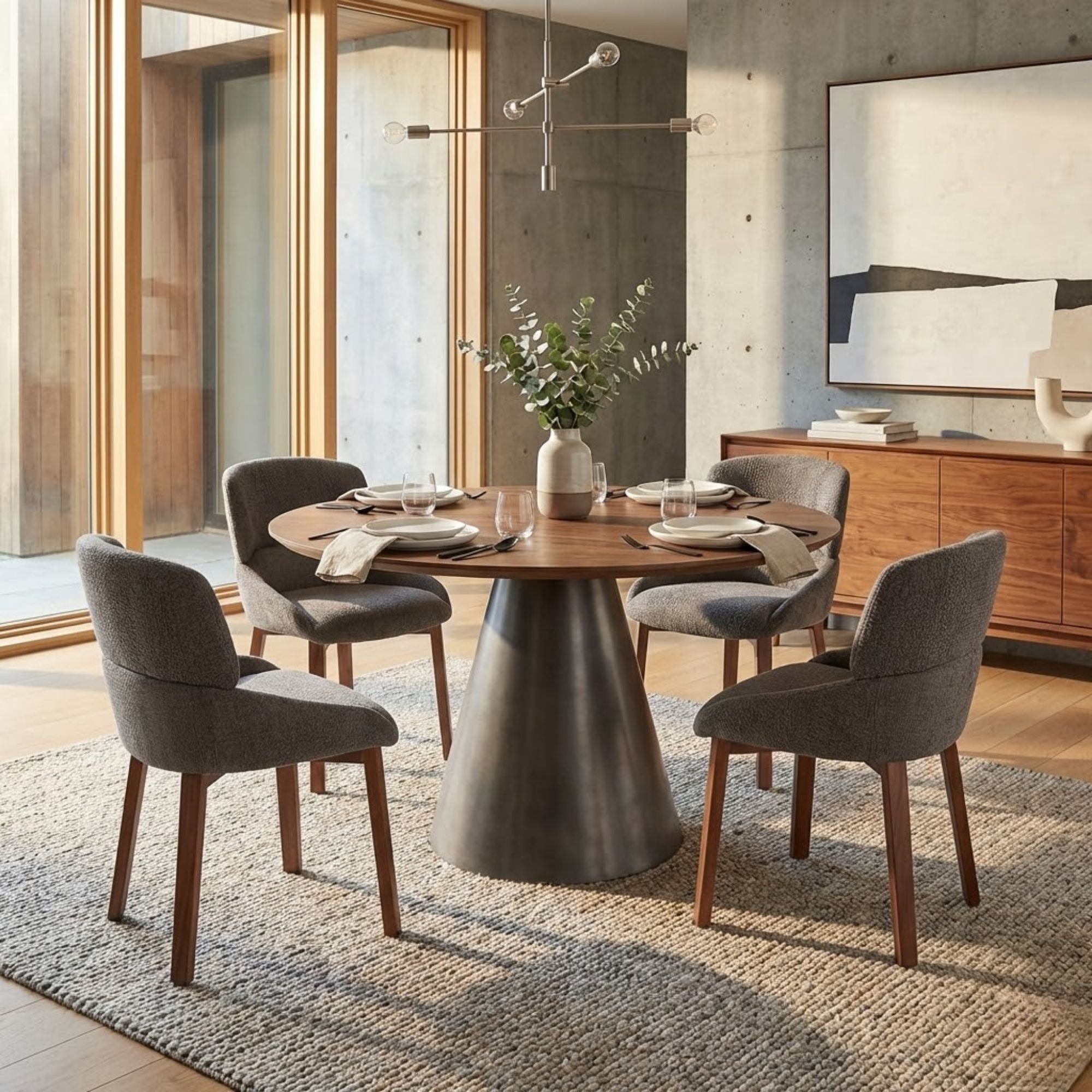 Savannah Round Dining Table in Espresso | CastleUp Experience Centre Online Furniture
