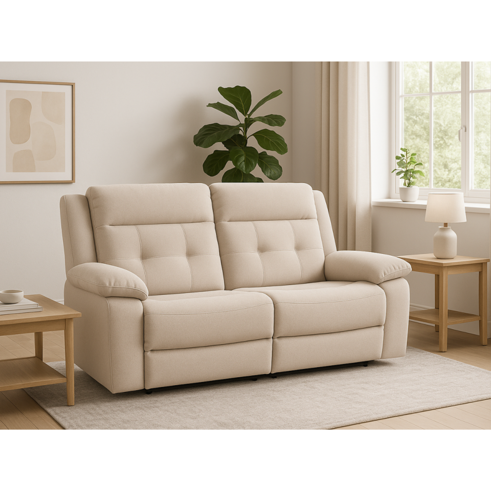 Recliner Loveseat in Beige 230782.