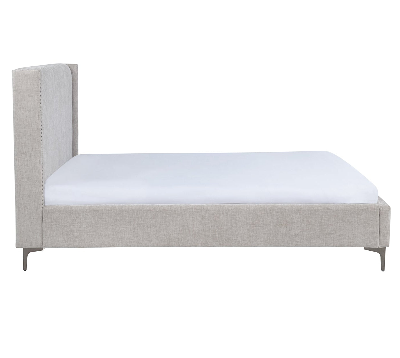 Dunkirk Collection Platform Bed in Beige/Grey | CastleUp Experience Centre Online Furniture