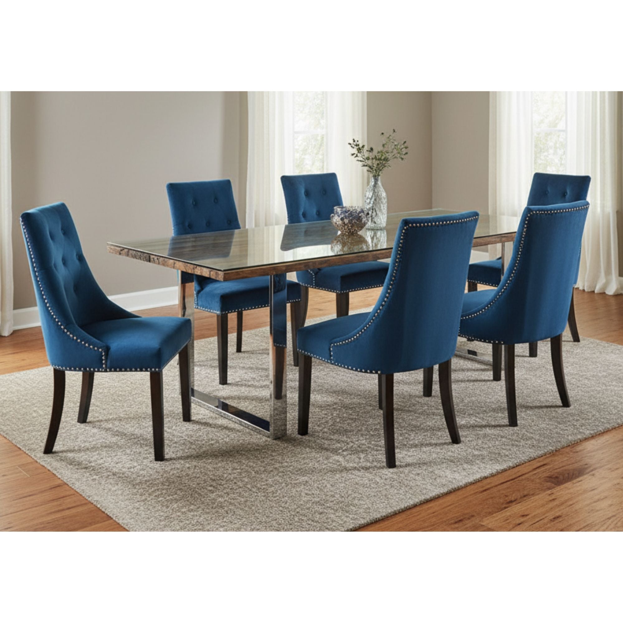 Organic Railwood 7 Pc Dining Table Set