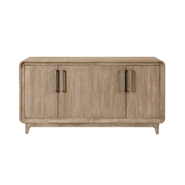 MAZ Wilshire Collection dining room server with wood finish, featuring multiple drawers and cabinet storage for elegant dining spaces.