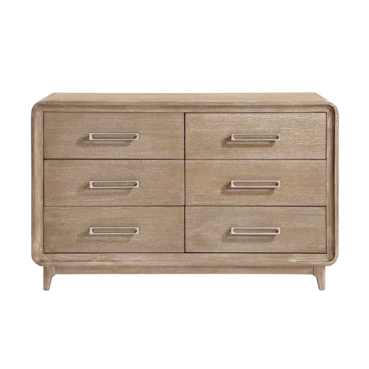 MAZ Wilshire Collection dresser with attached mirror, wooden storage unit with multiple drawers and sleek finish.