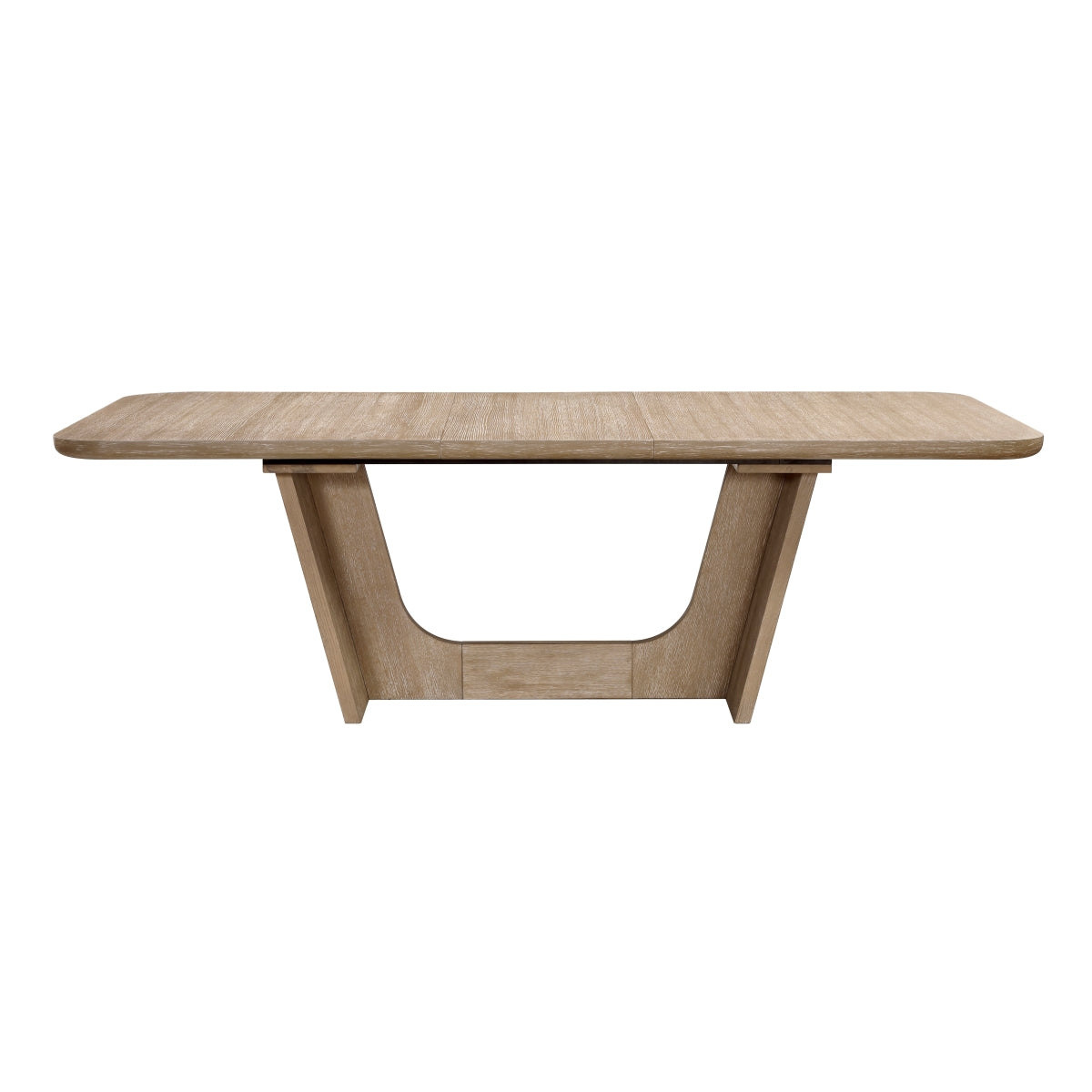 MAZ Wilshire oak dining table with sleek wooden surface and sturdy legs, ideal for modern dining rooms.