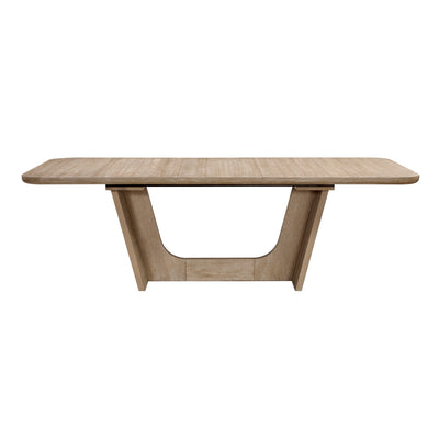MAZ Wilshire oak dining table with sleek wooden surface and sturdy legs, ideal for modern dining rooms.