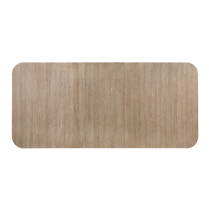 MAZ Wilshire Oak Dining Table shown from above, showcasing its sleek wooden surface and modern design for dining room decor