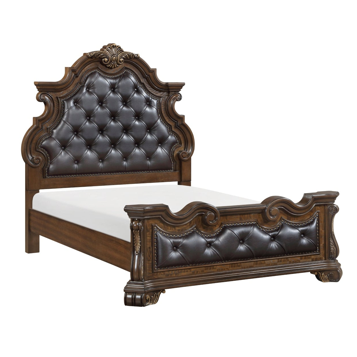 Side view of the M.A.F Gilmartin Bed showcasing its modern design and sturdy frame.