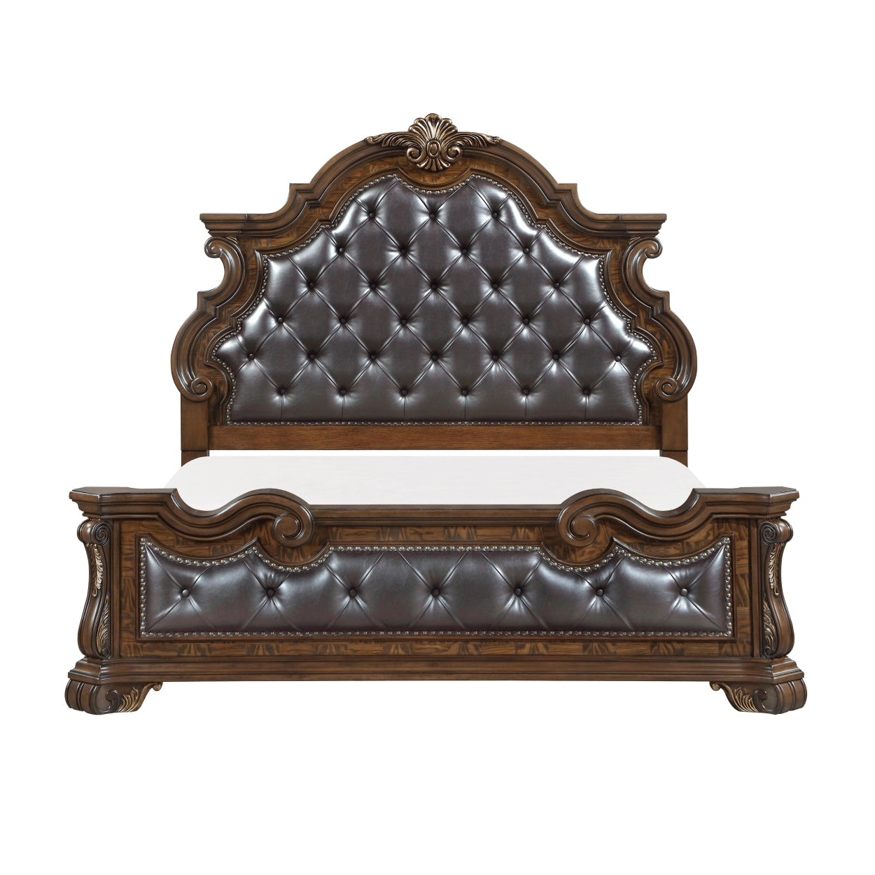 Modern MAZ Gilmartin Bed with a sleek frame, shown from the front, featuring a stylish headboard and clean design.