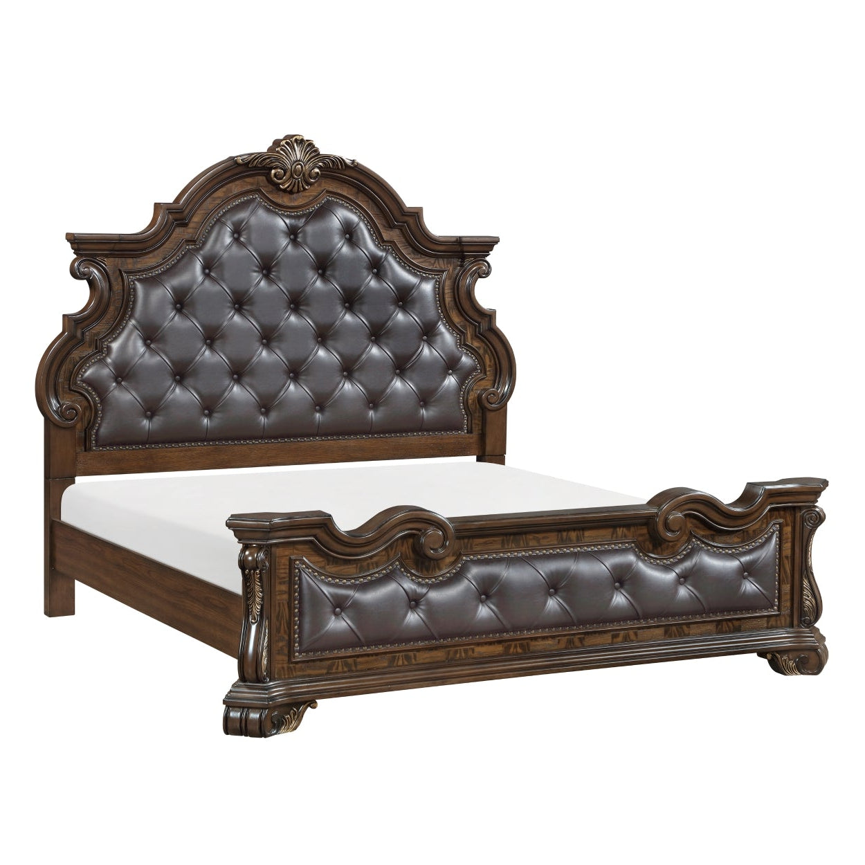 MAZ Gilmartin Bed with side view, showcasing the modern design and wooden frame on a neutral background.