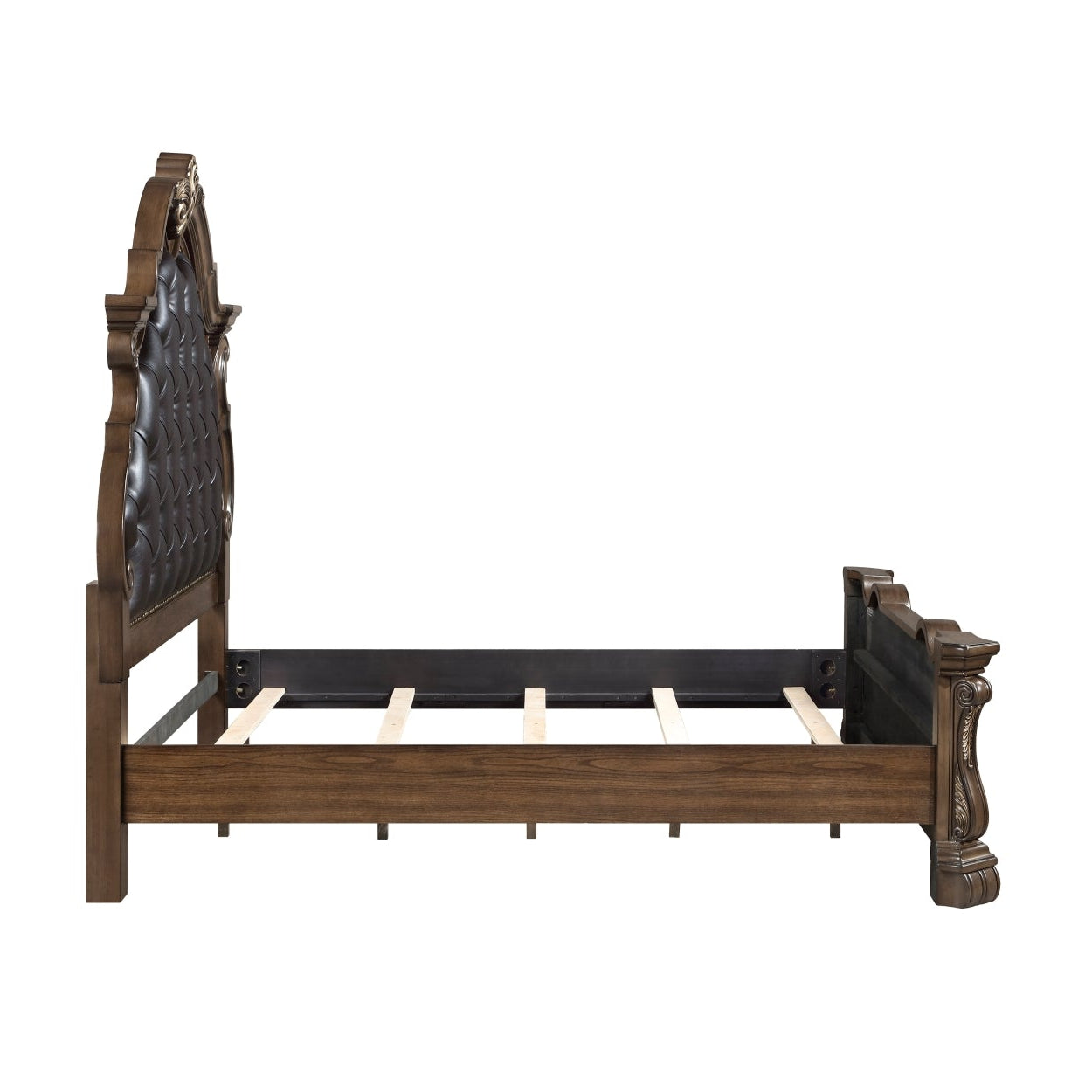 MAZ Gilmartin Bed with side view, showcasing a modern bedroom furniture piece with a sleek, upholstered design