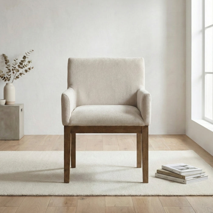 Pair of MAZ Matisse arm chairs for kitchen and dining room, featuring modern design and comfortable upholstered seating.