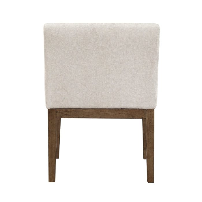 MAZ Matisse Collection extension leaf dining room set with wooden table and matching chairs, shown from the back on a neutral background.