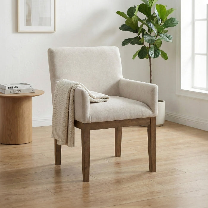 Set of 2 MAZ Matisse arm chairs for kitchen and dining, featuring sleek design and comfortable arm support.