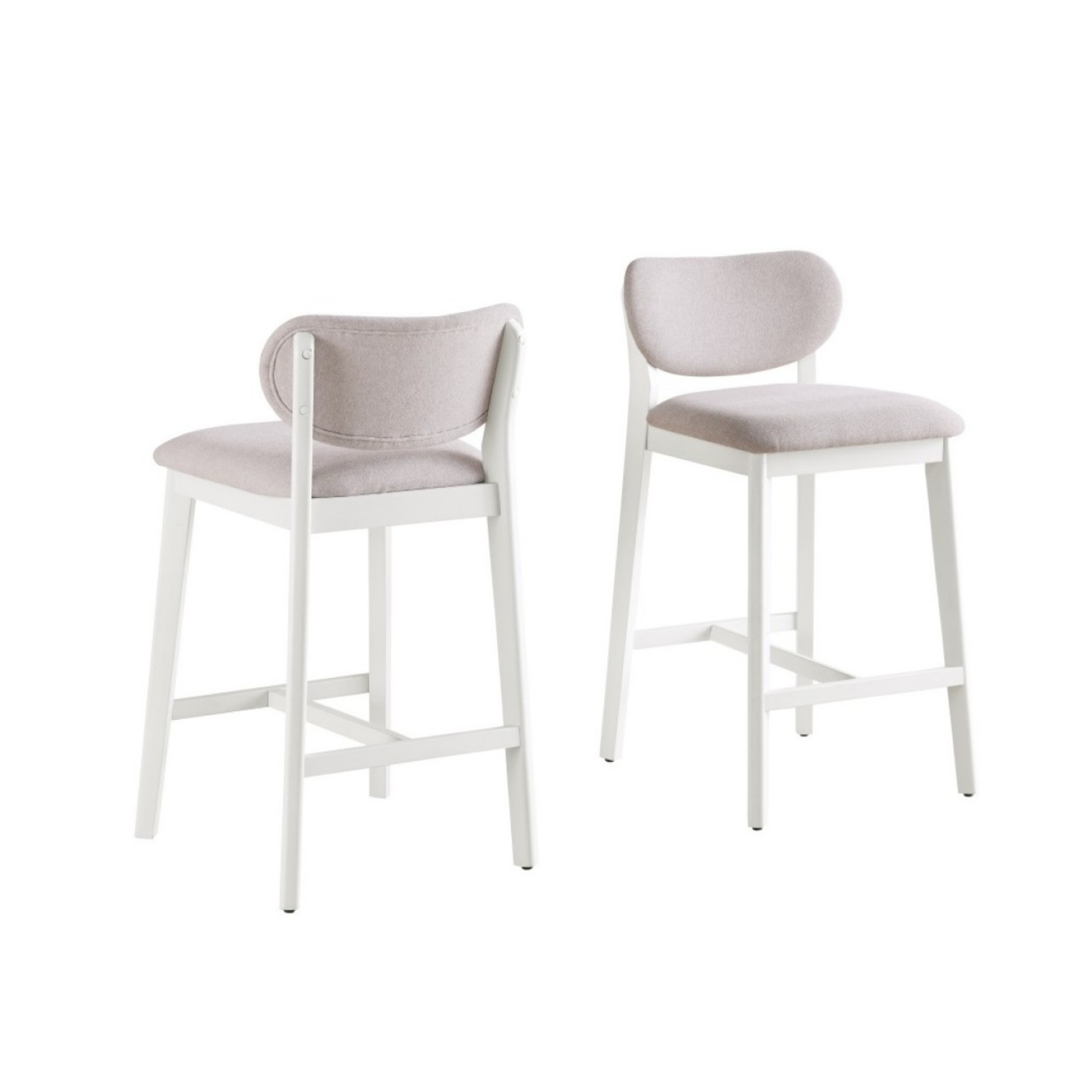 Counter Bar Stool Set of 2 in Cream 24858.