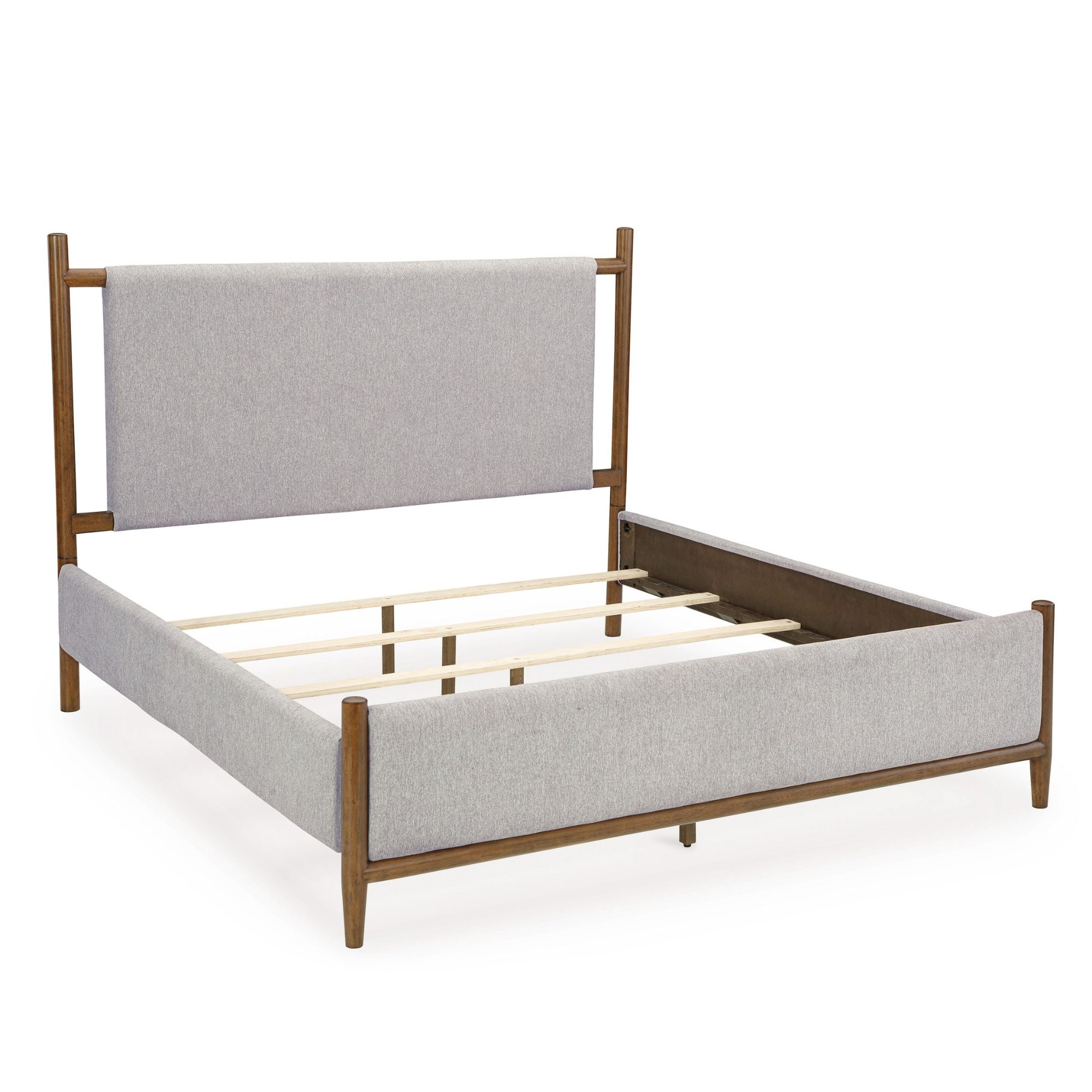 Signature Ashley Lyncott upholstered panel bed with a plush headboard and sleek design, shown in a modern bedroom setting.