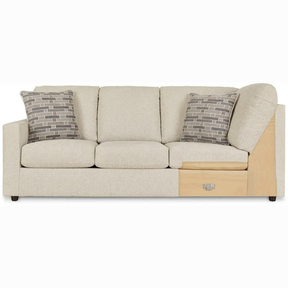 Ashley Edenfield 3Pc Sectional With Chaise in Linen.