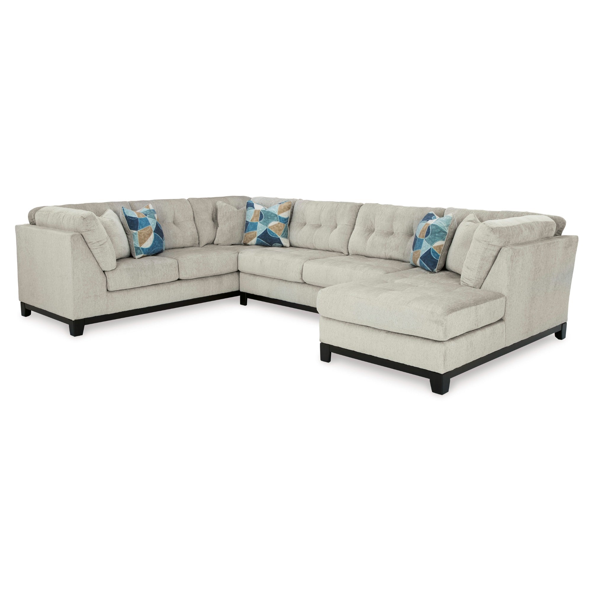 Maxon Place 3-Piece Sectional with Chaise Stone