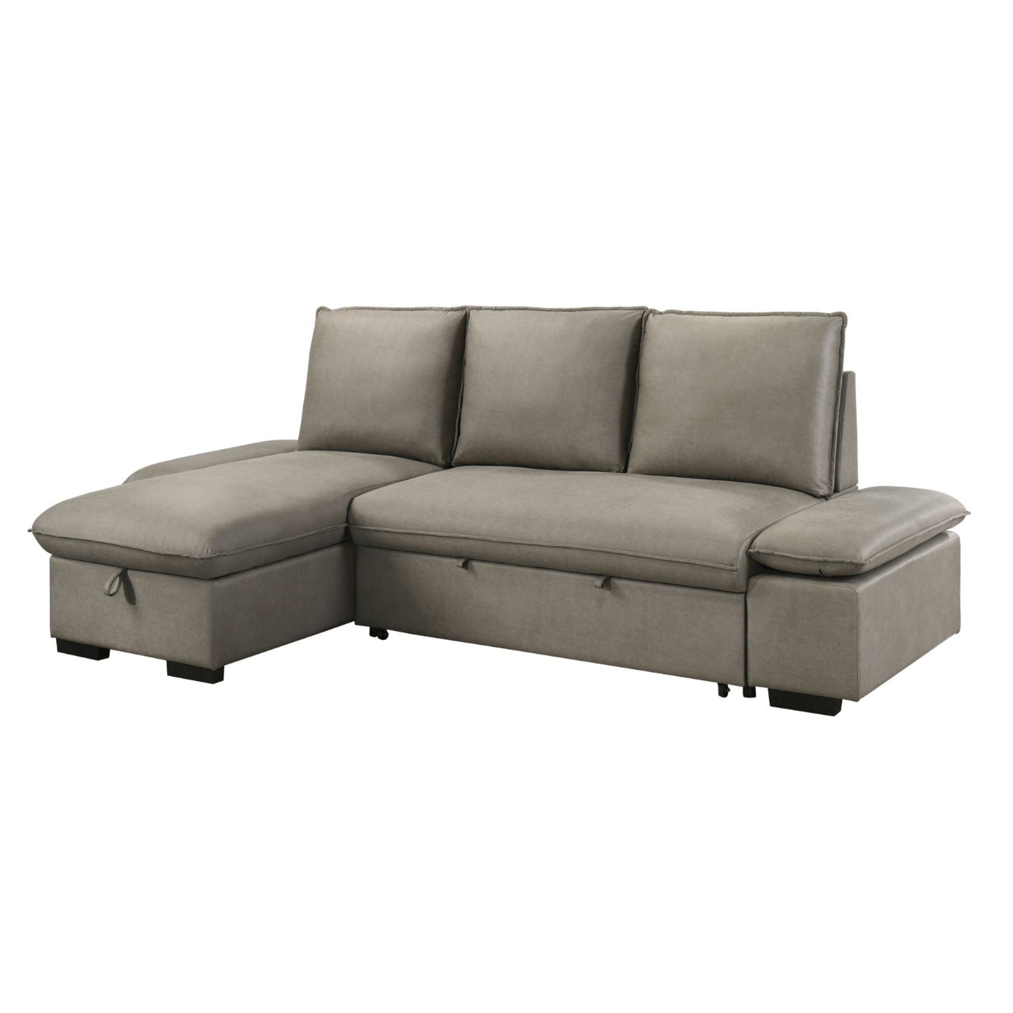 Lester Reversible Sectional Sleeper in Grey | CastleUp Experience Centre Online Furniture
