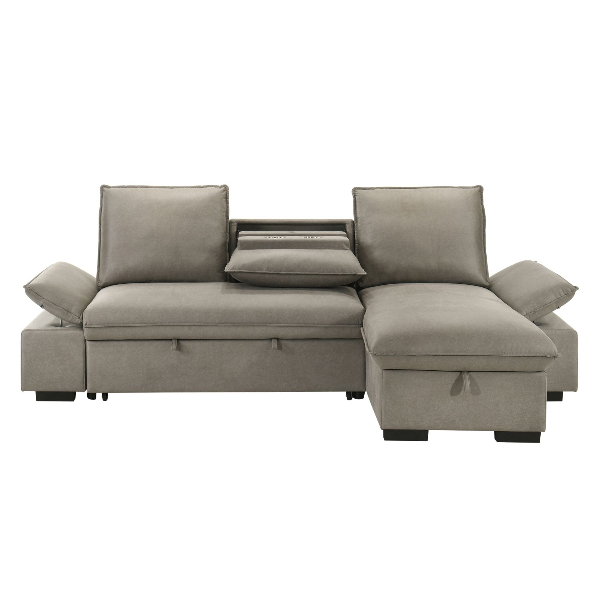 Lester Reversible Sectional Sleeper in Grey | CastleUp Experience Centre Online Furniture