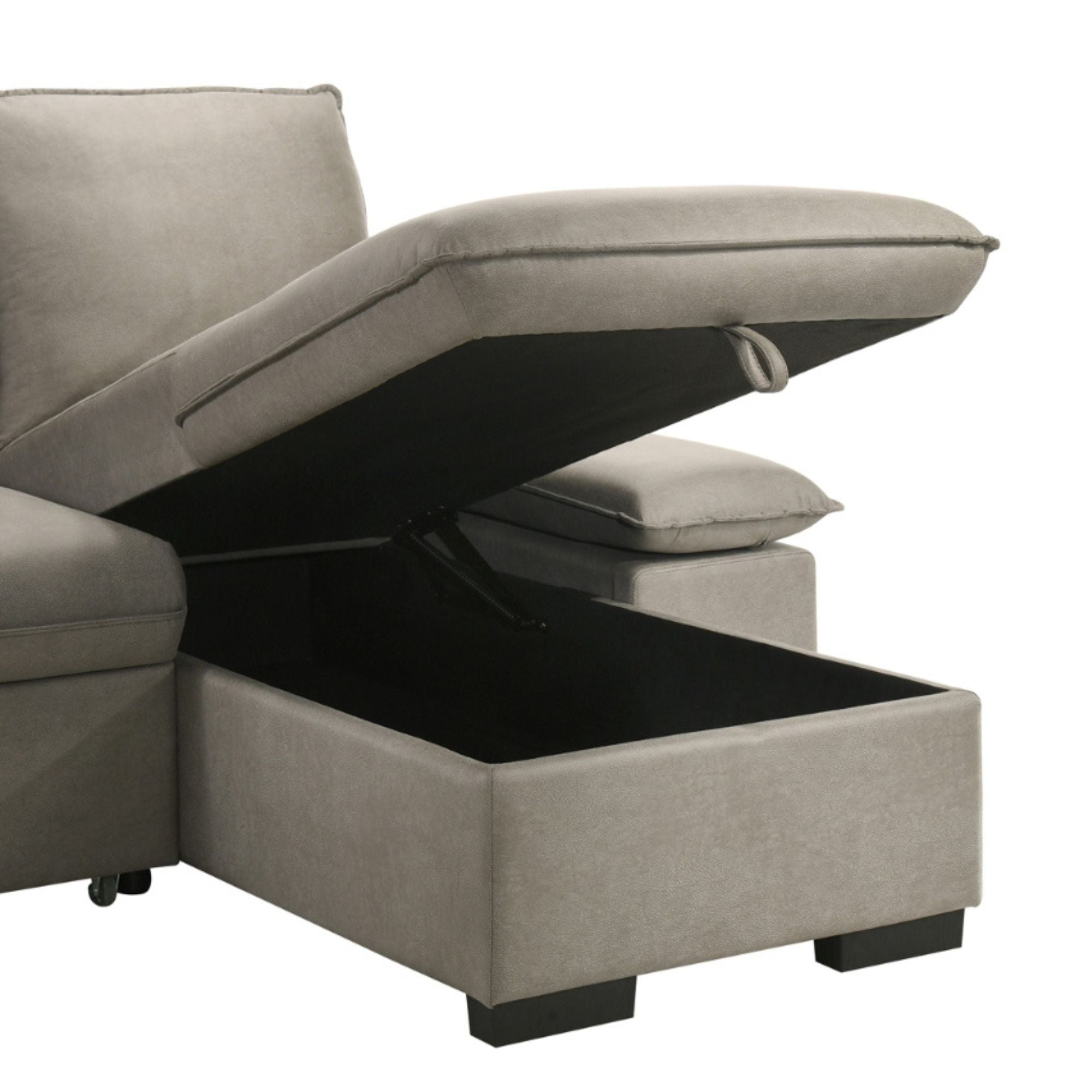 Lester Reversible Sectional Sleeper in Grey | CastleUp Experience Centre Online Furniture