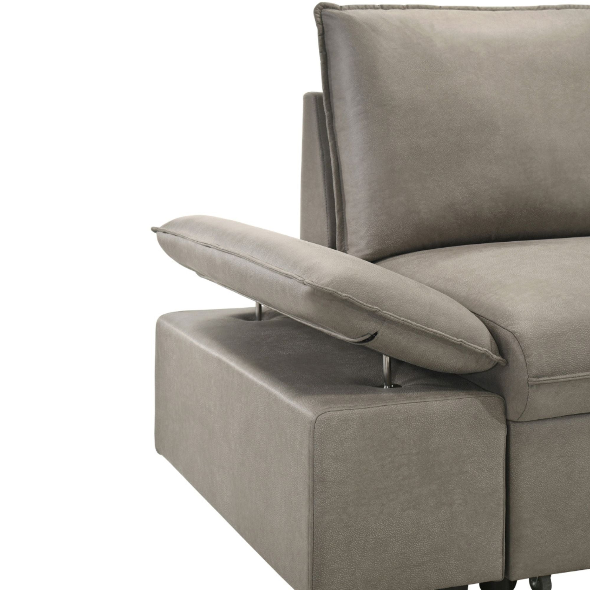 Lester Reversible Sectional Sleeper in Grey | CastleUp Experience Centre Online Furniture