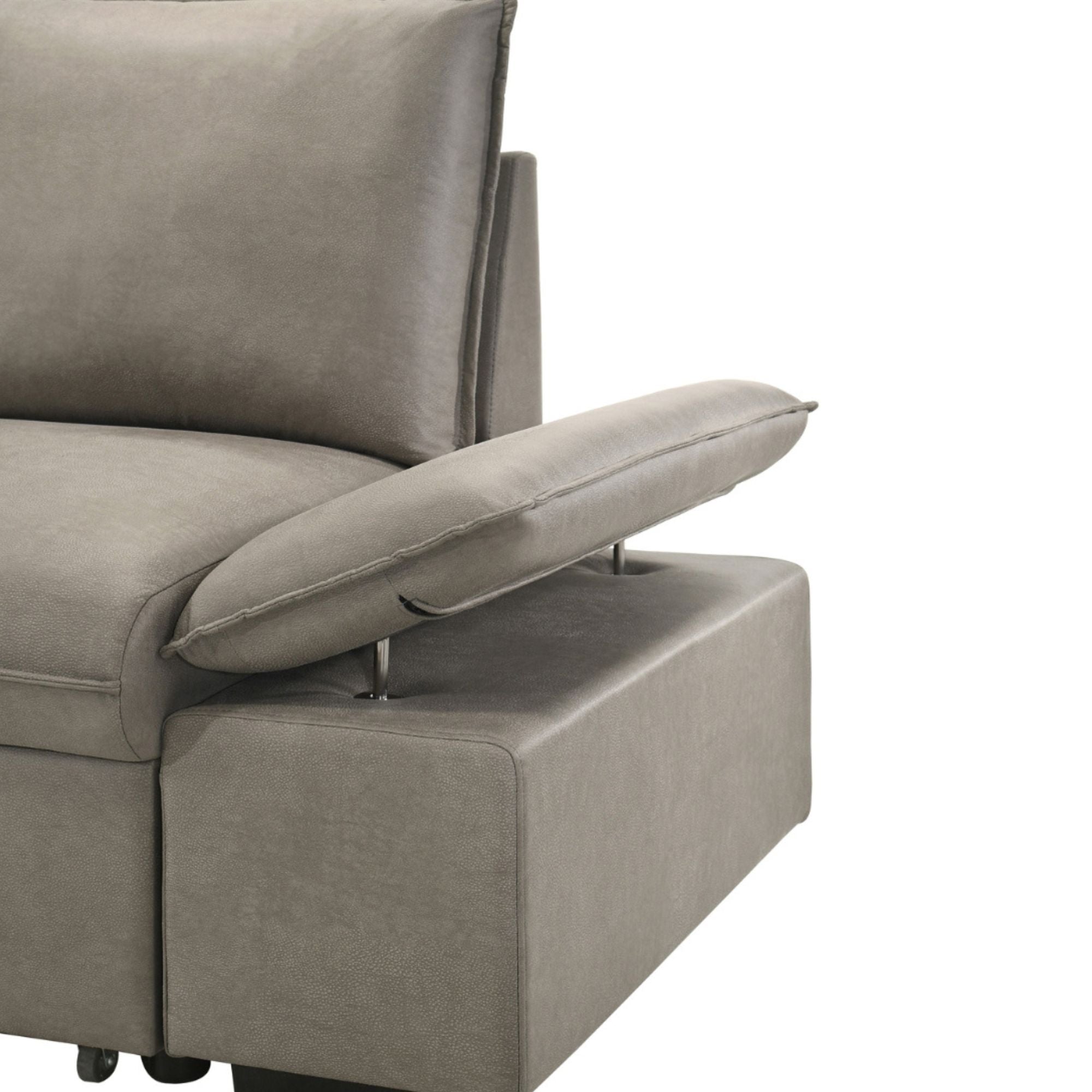 Lester Reversible Sectional Sleeper in Grey | CastleUp Experience Centre Online Furniture