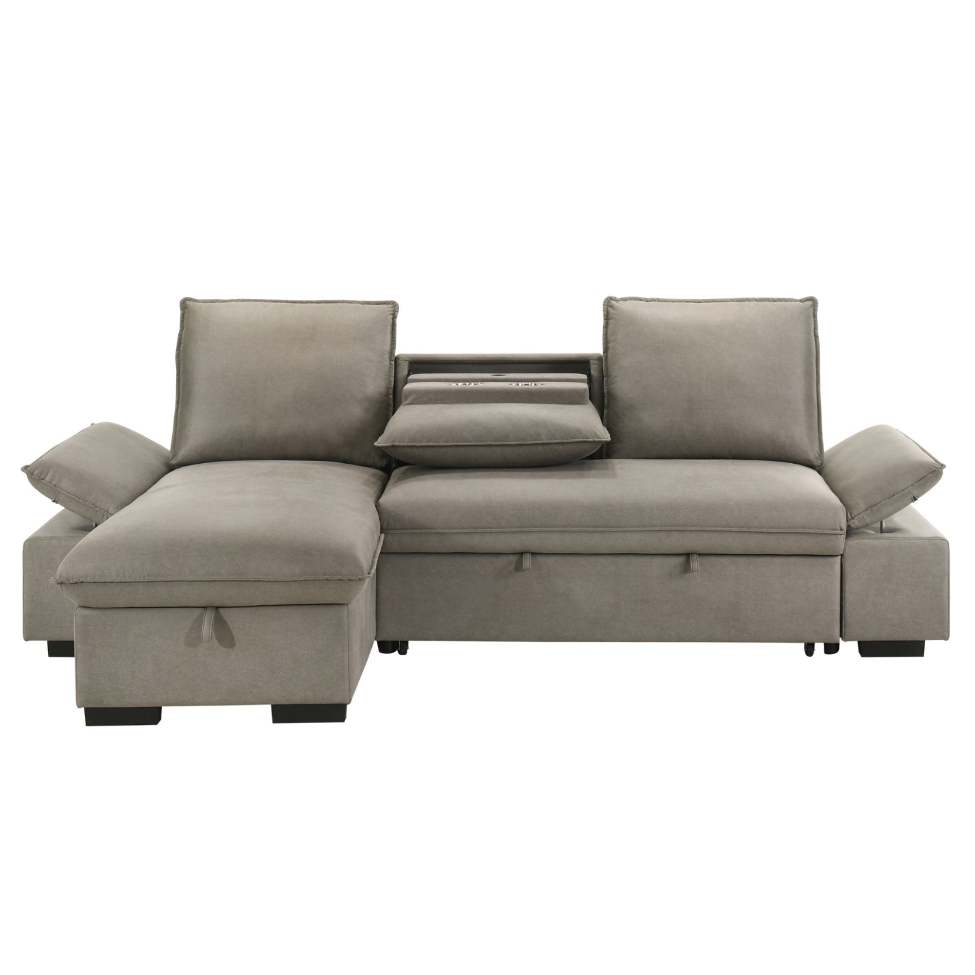 Lester Reversible Sectional Sleeper in Grey | CastleUp Experience Centre Online Furniture
