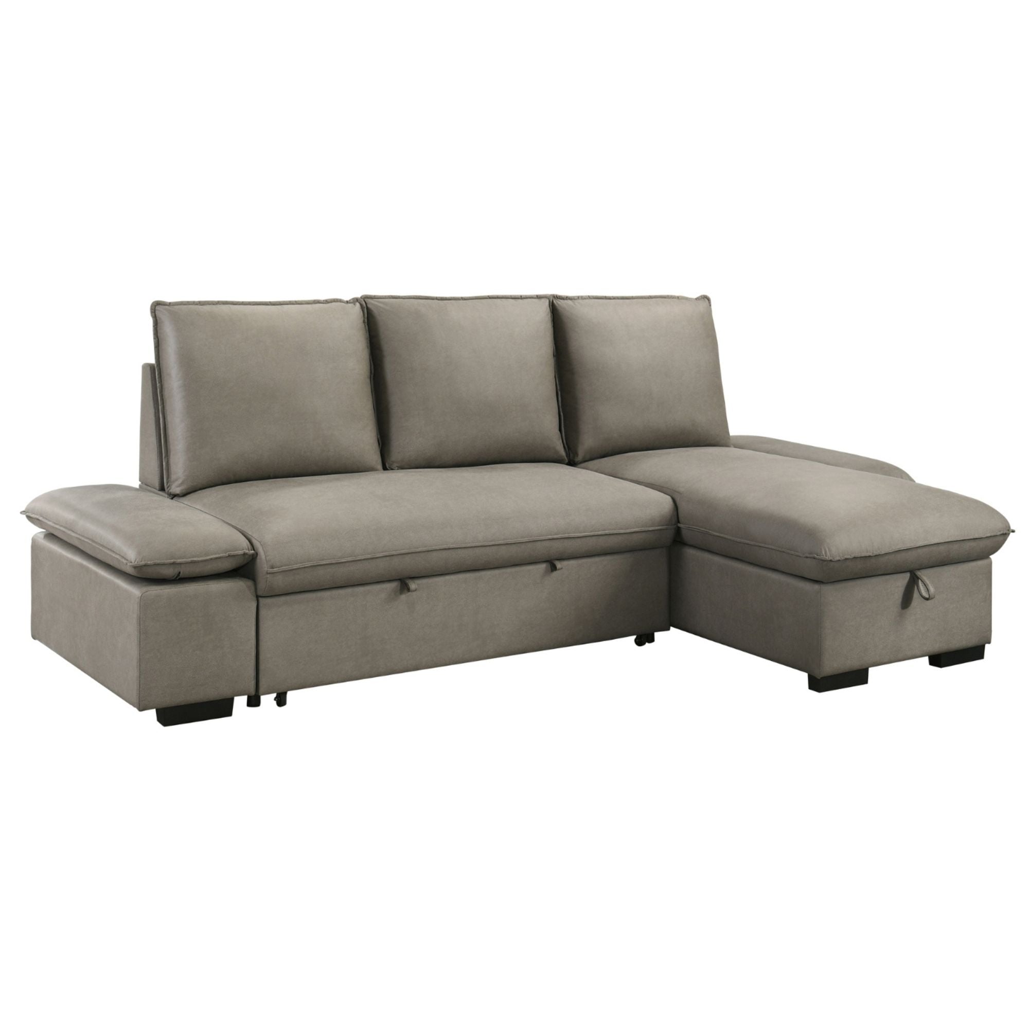 Lester Reversible Sectional Sleeper in Grey | CastleUp Experience Centre Online Furniture