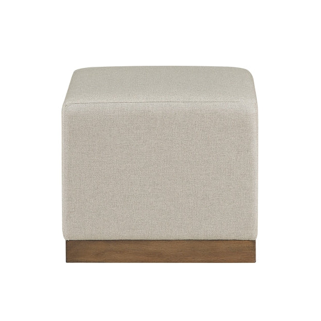 MAZ Sienna 4-Piece Coffee Table with hidden ottomans, modern wood design, front view with open ottomans in natural finish