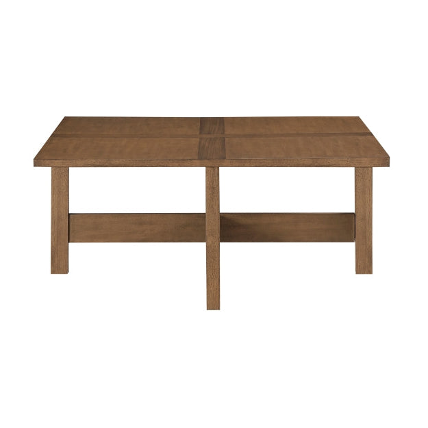MAZ Sienna 4-Piece Coffee Table with Hidden Ottomans showing a modern wooden coffee table set with concealed storage ottomans.