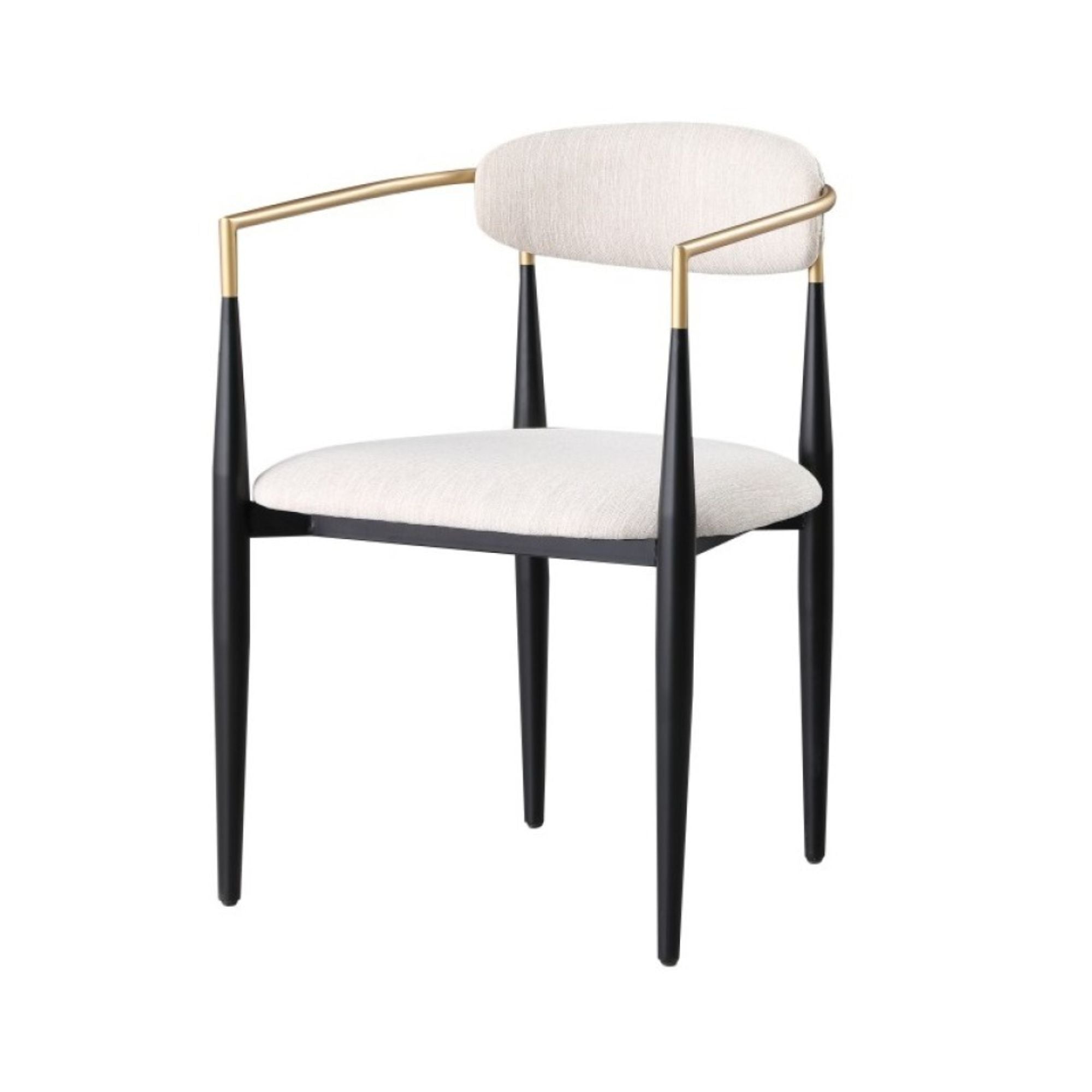 Kodi Arm Dining Chair Set in Beige (Set of 2) | CastleUp Experience Centre Online Furniture
