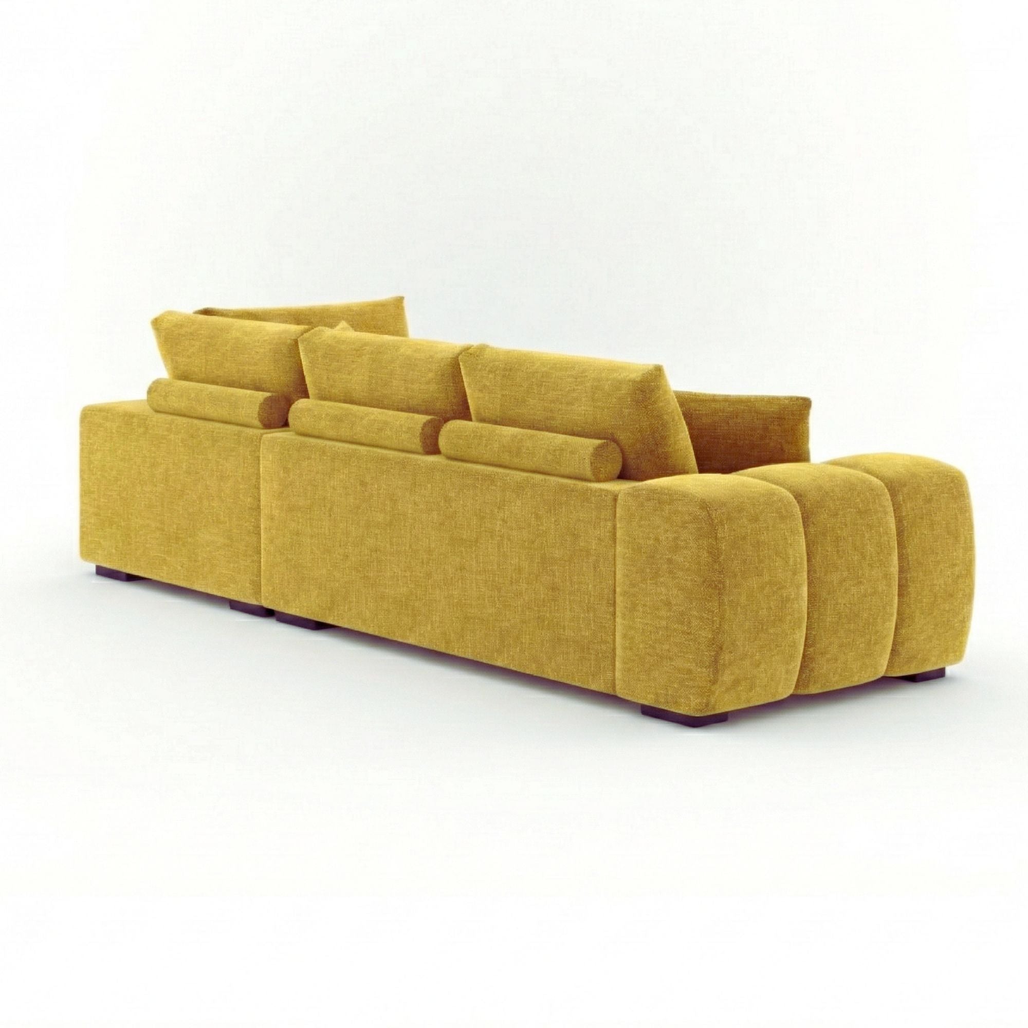 Zara RHF Sectional in Yellow | CastleUp Experience Centre