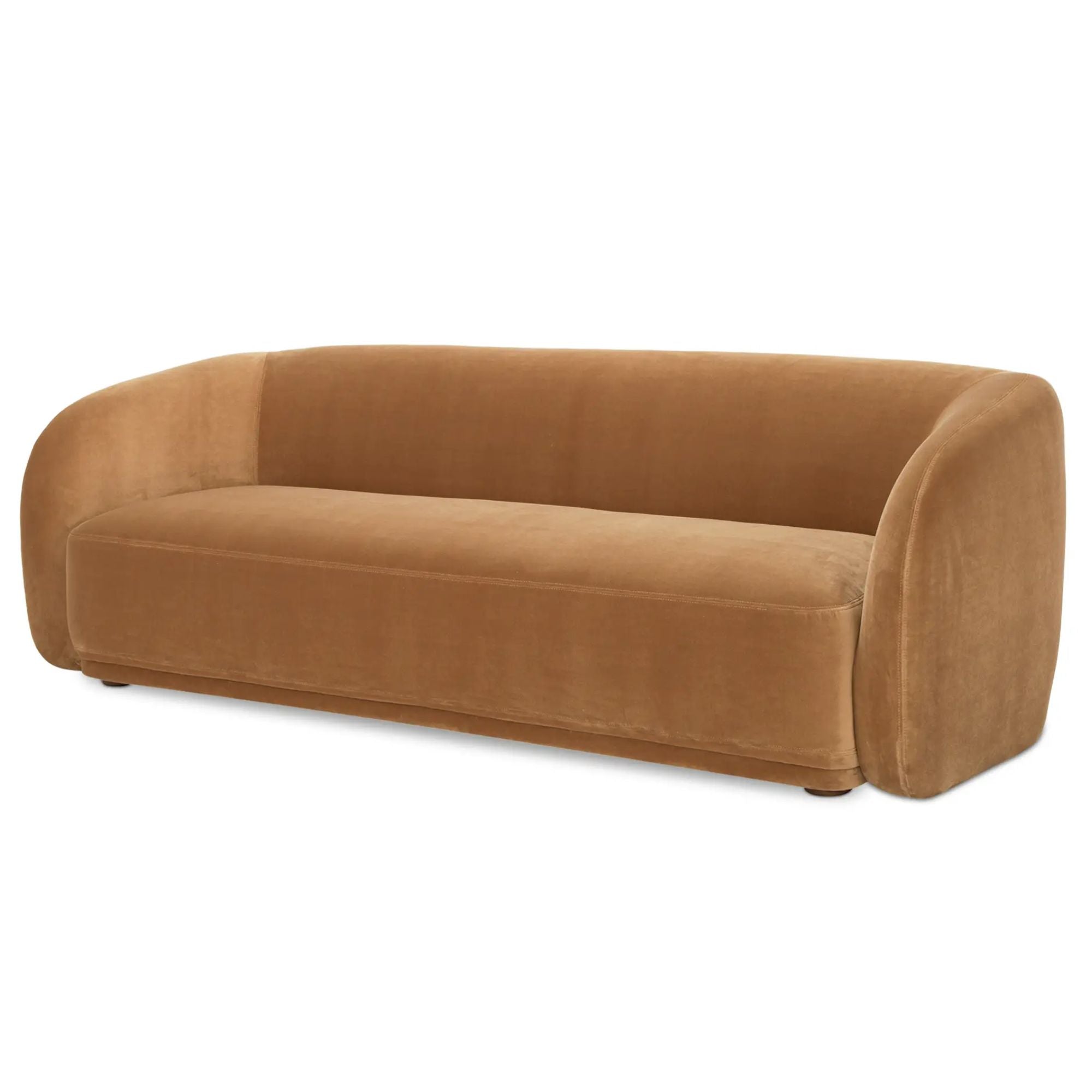 Moe's Home Faye Collection Sofa Tan Faux Mohair | CastleUp Experience Centre Online Furniture