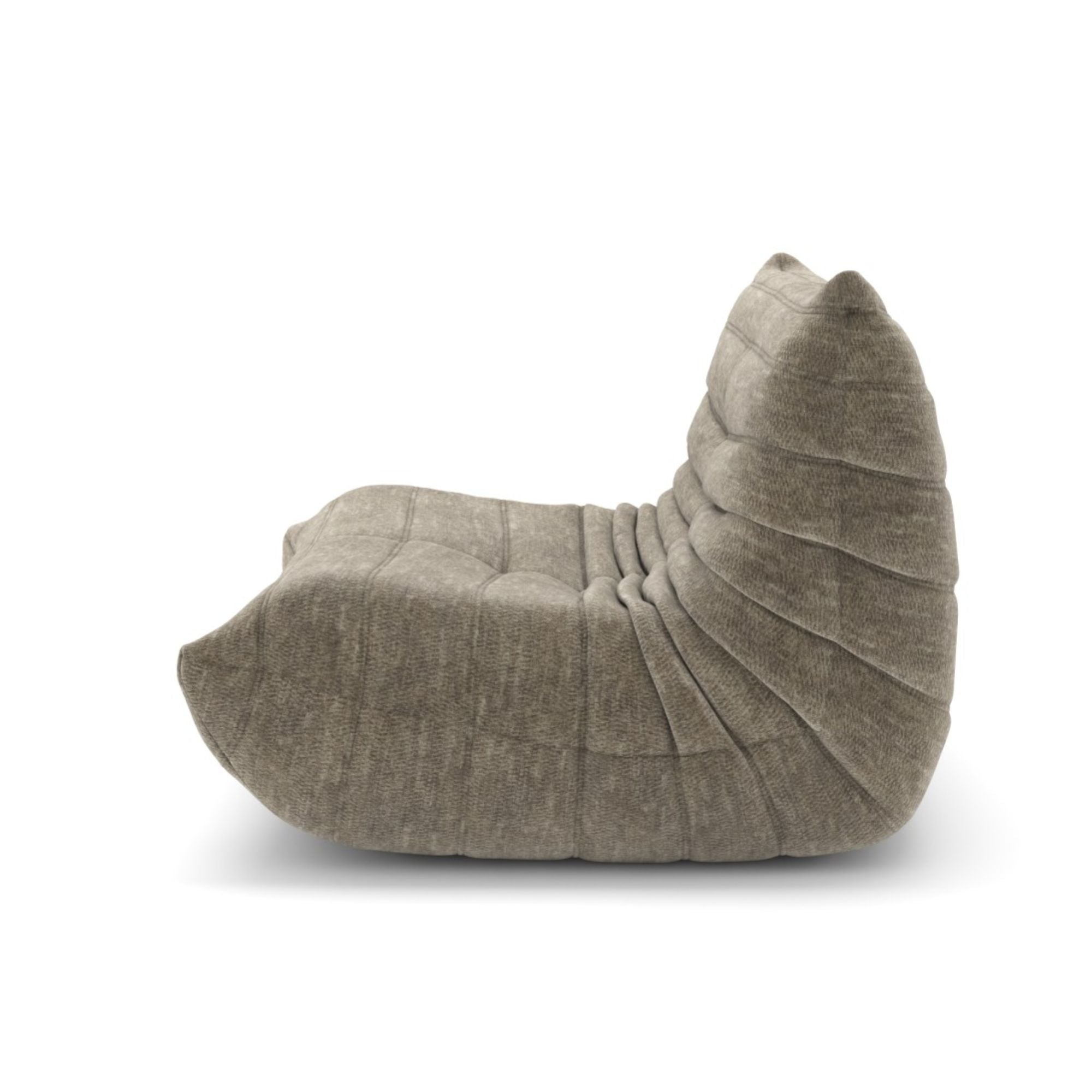 Armless Chair in Taupe 40712