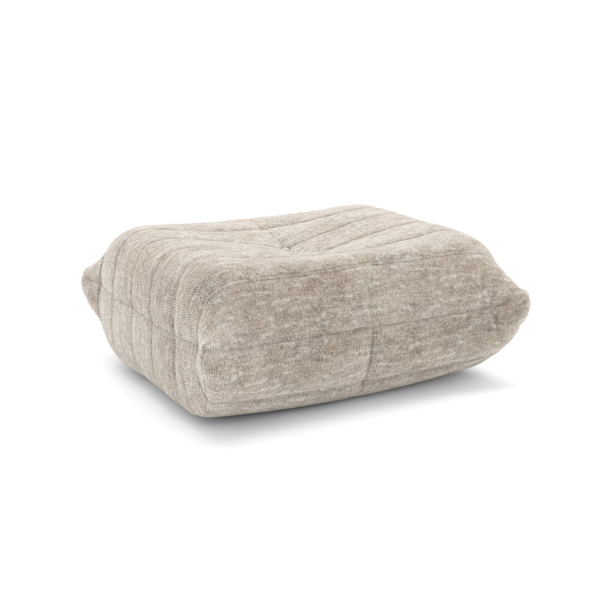 Armless Chair & Ottoman in Beige 40715