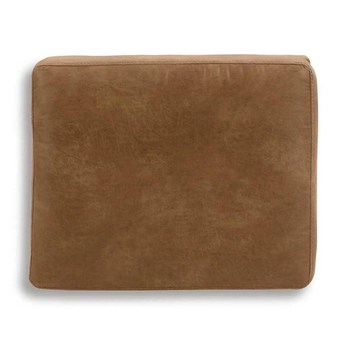 Ashley Telora caramel ottoman from Signature Design by Ashley, showing a cushioned bench with a textured fabric surface.