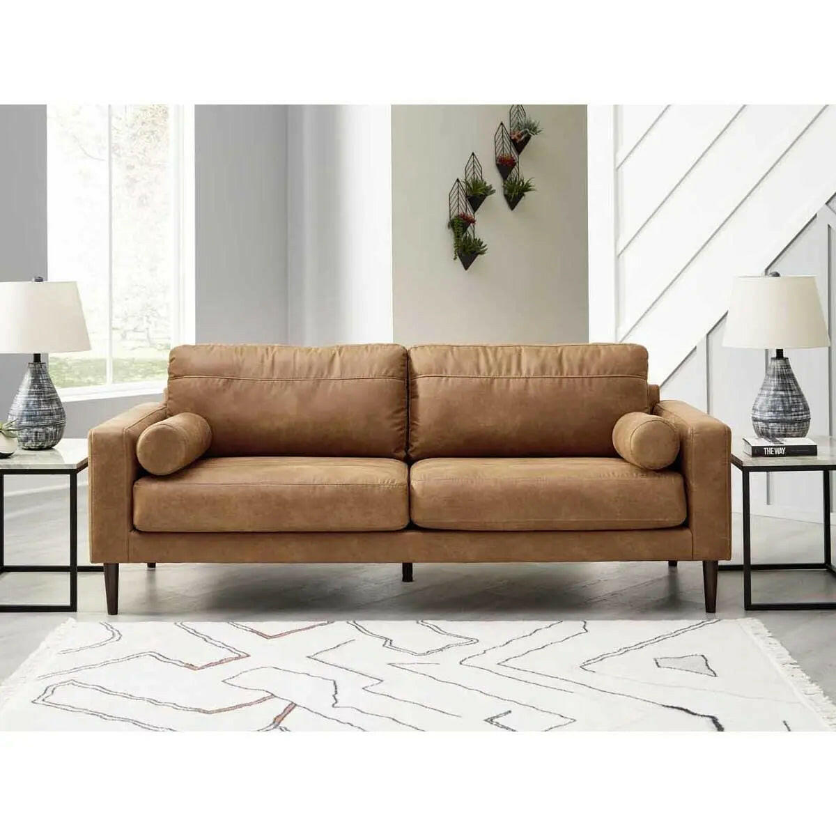 Ashley Telora Sofa In Caramel.