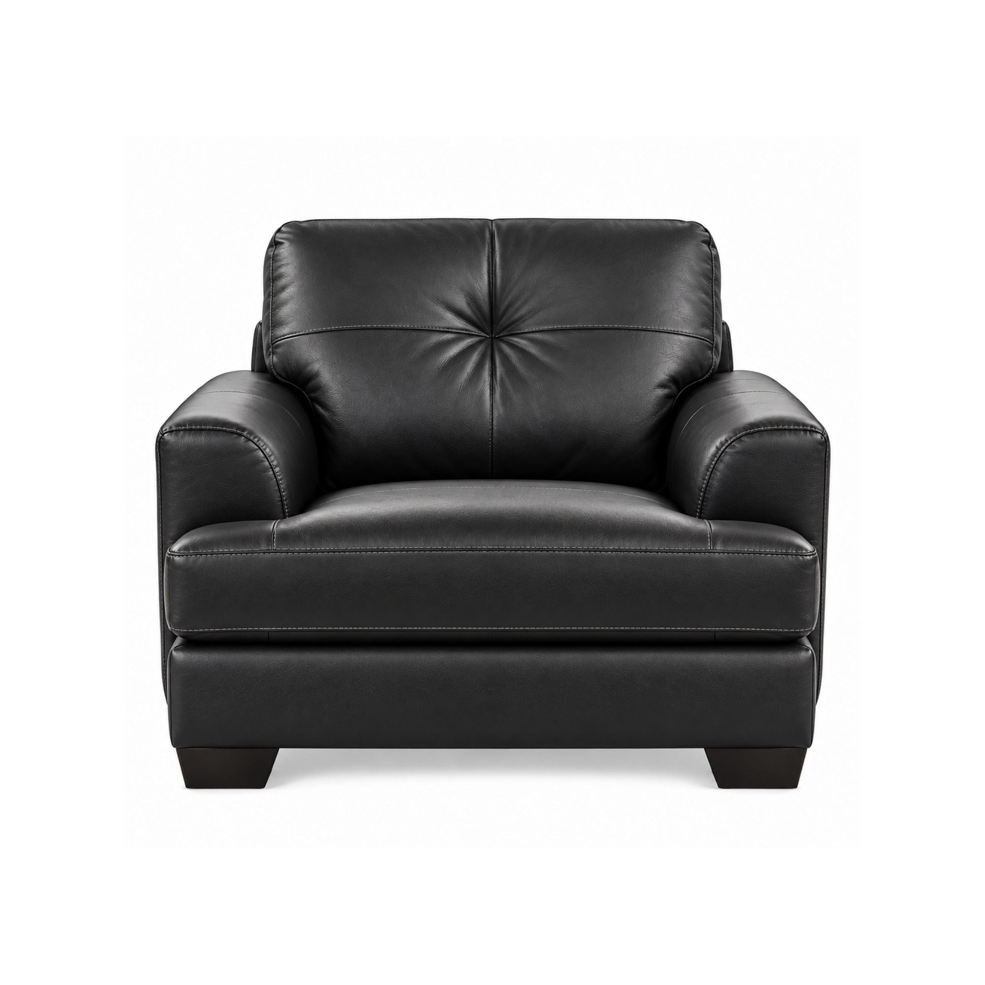 Canadian-made Wilson Leather Sofa Set in Black