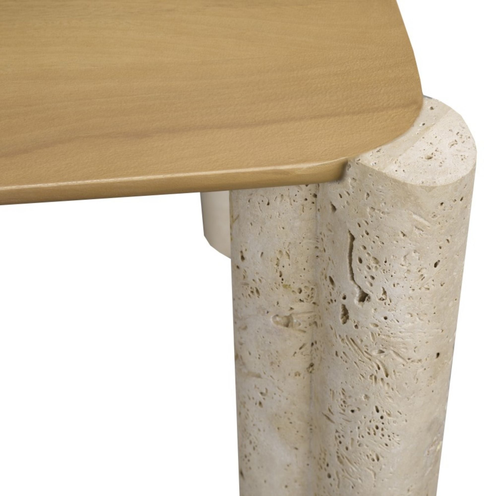 Brassex Myra oak dining table with sleek wooden surface and sturdy legs, ideal for modern dining rooms.
