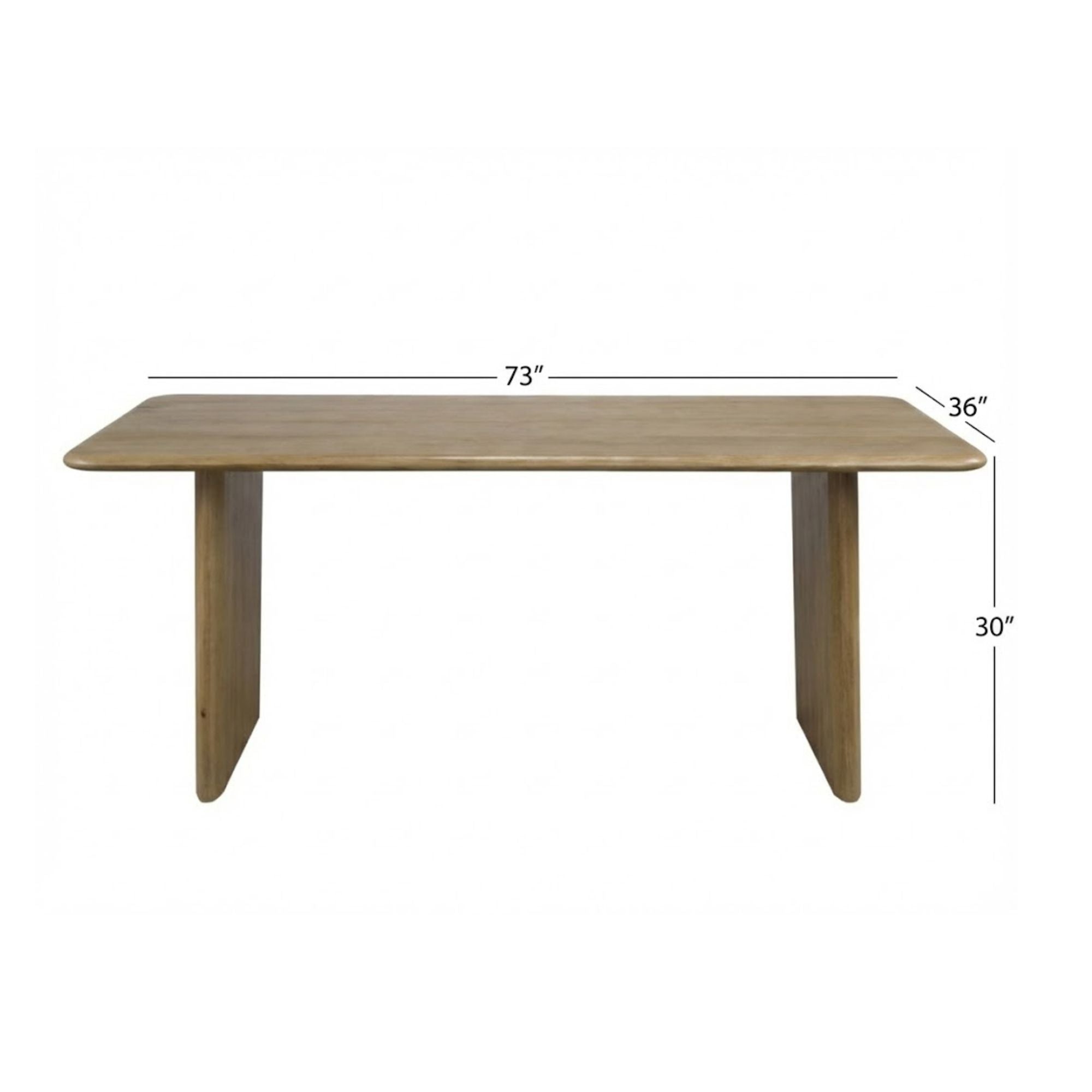 Vienna Wood Dining Table in White Wash | CastleUp Experience Centre Online Furniture