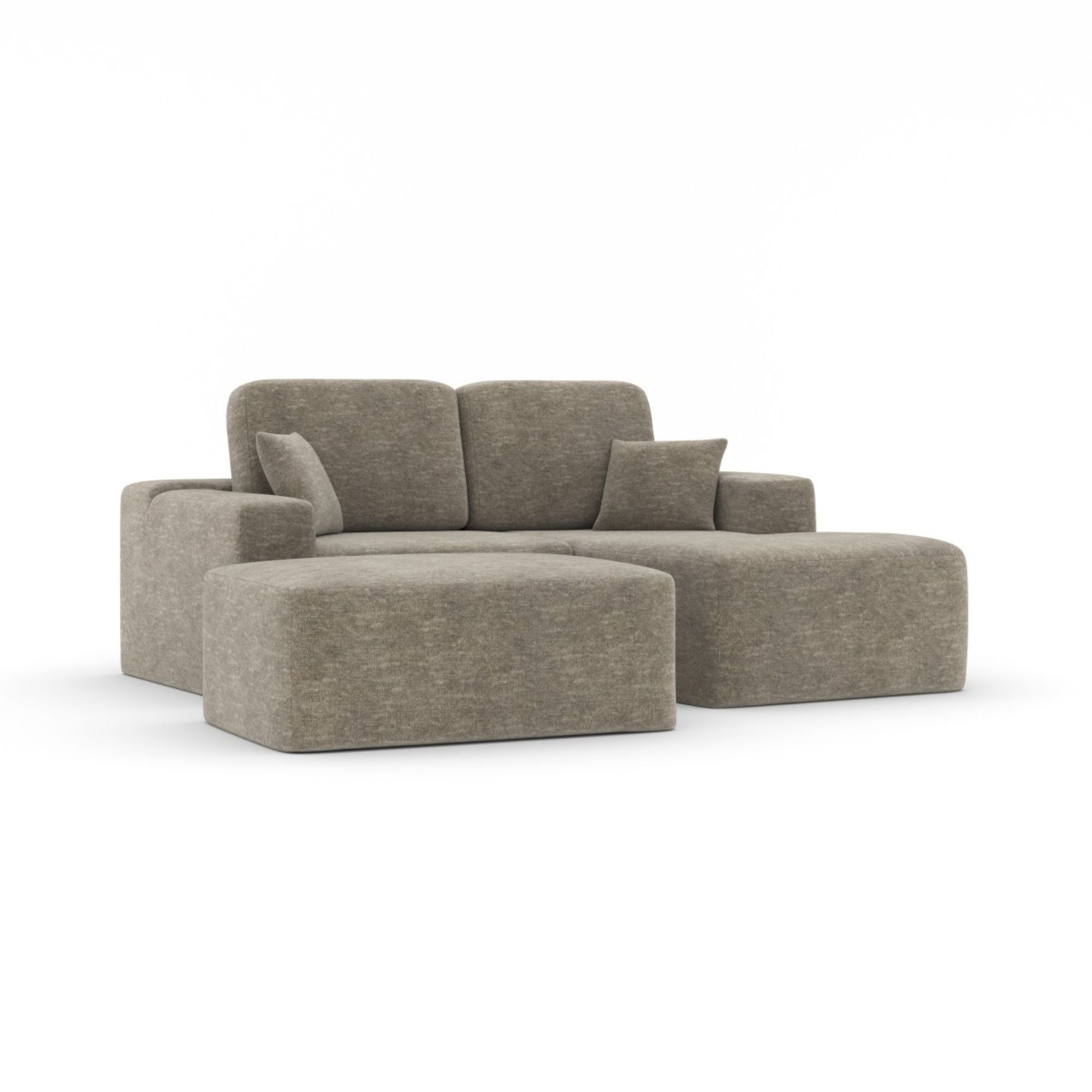 Sectional W/Ottoman in Taupe 443203