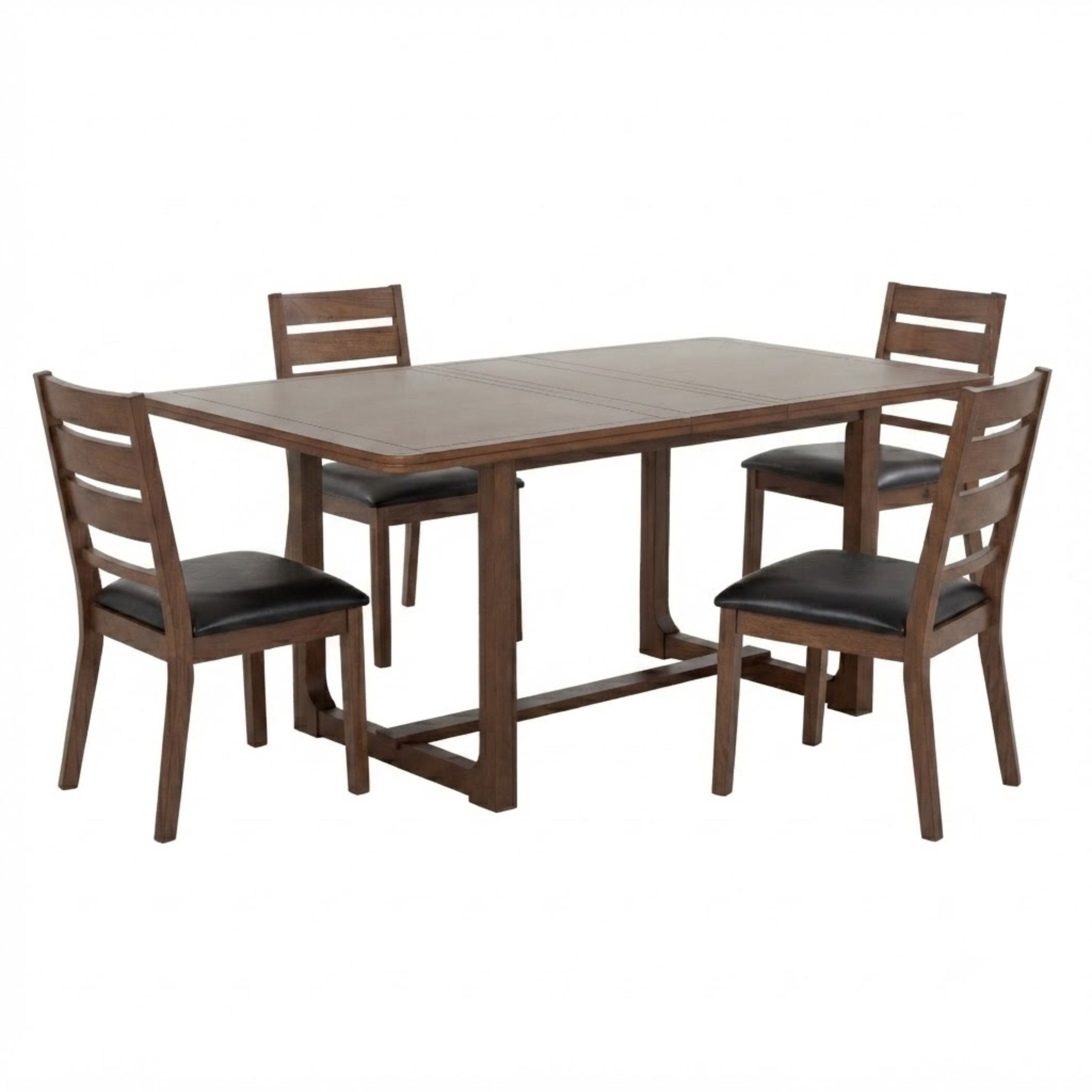 Westbrook 5-Piece Extendable Dining Set in Warm Brown