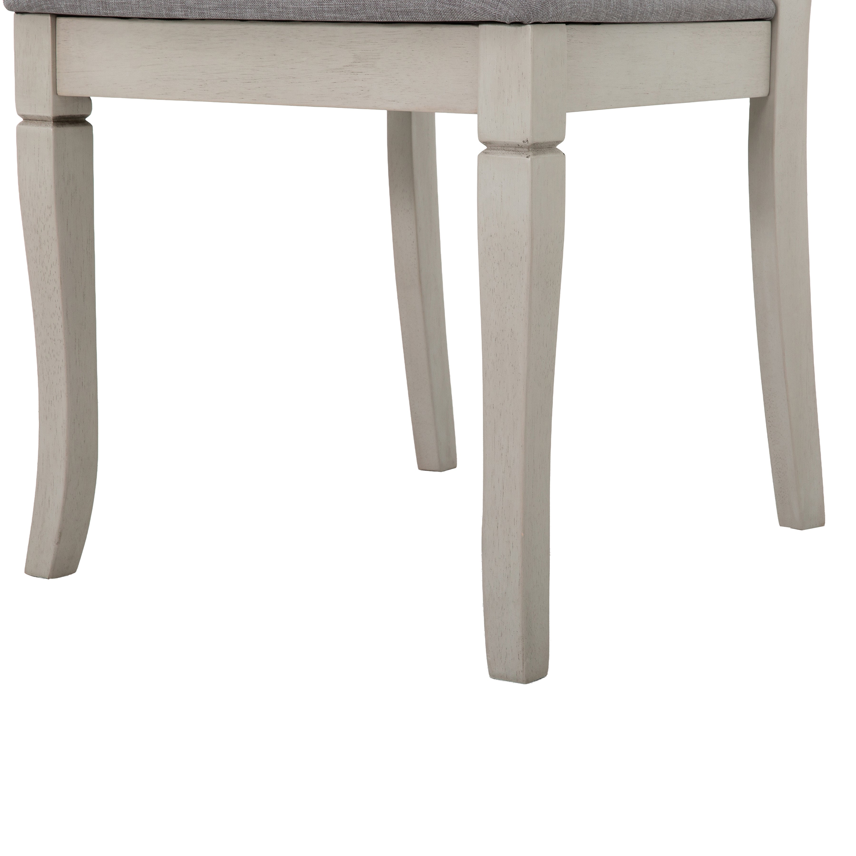 Vista 5-Piece Round Pedestal Dining Set in Grey
