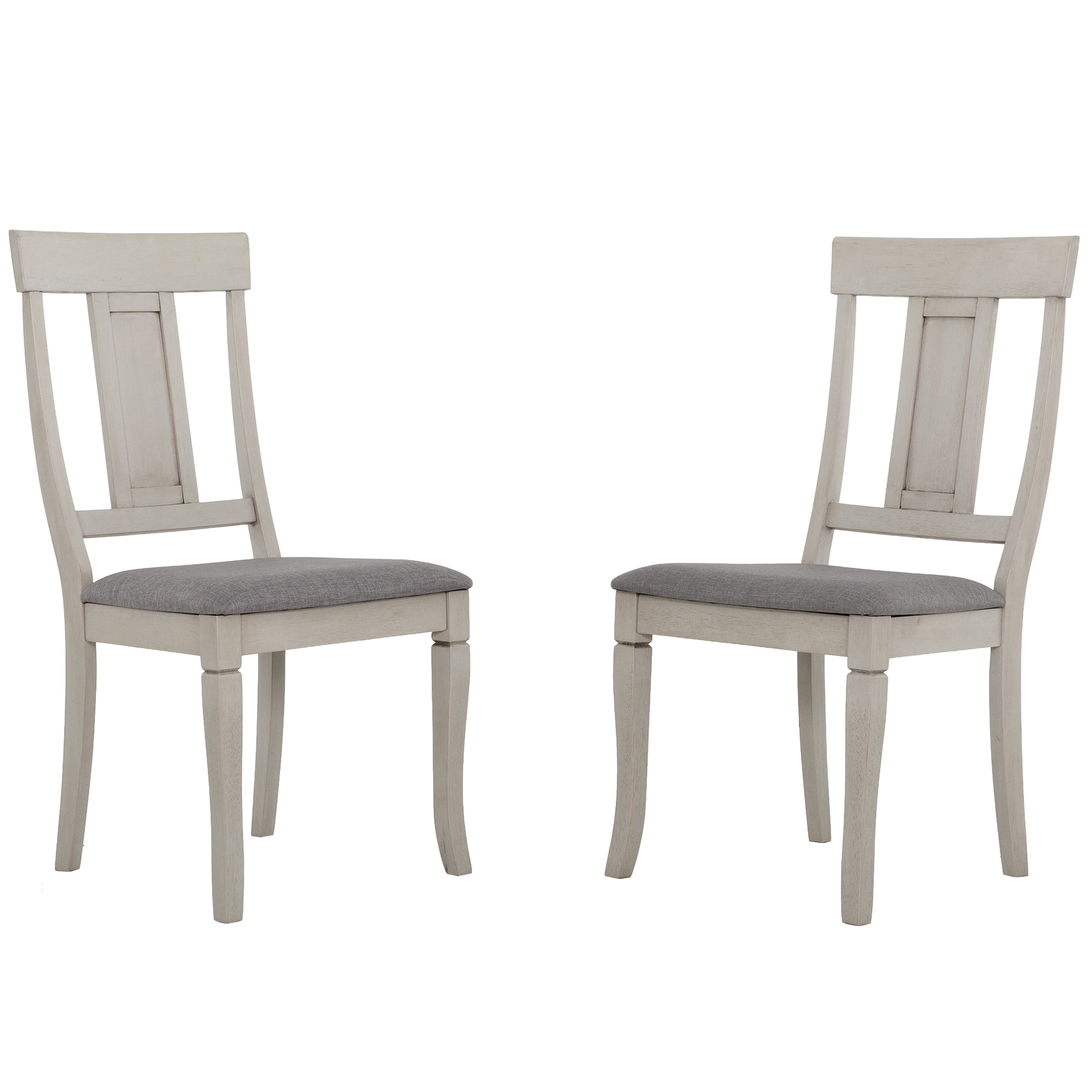 Vista 5-Piece Round Pedestal Dining Set in Grey