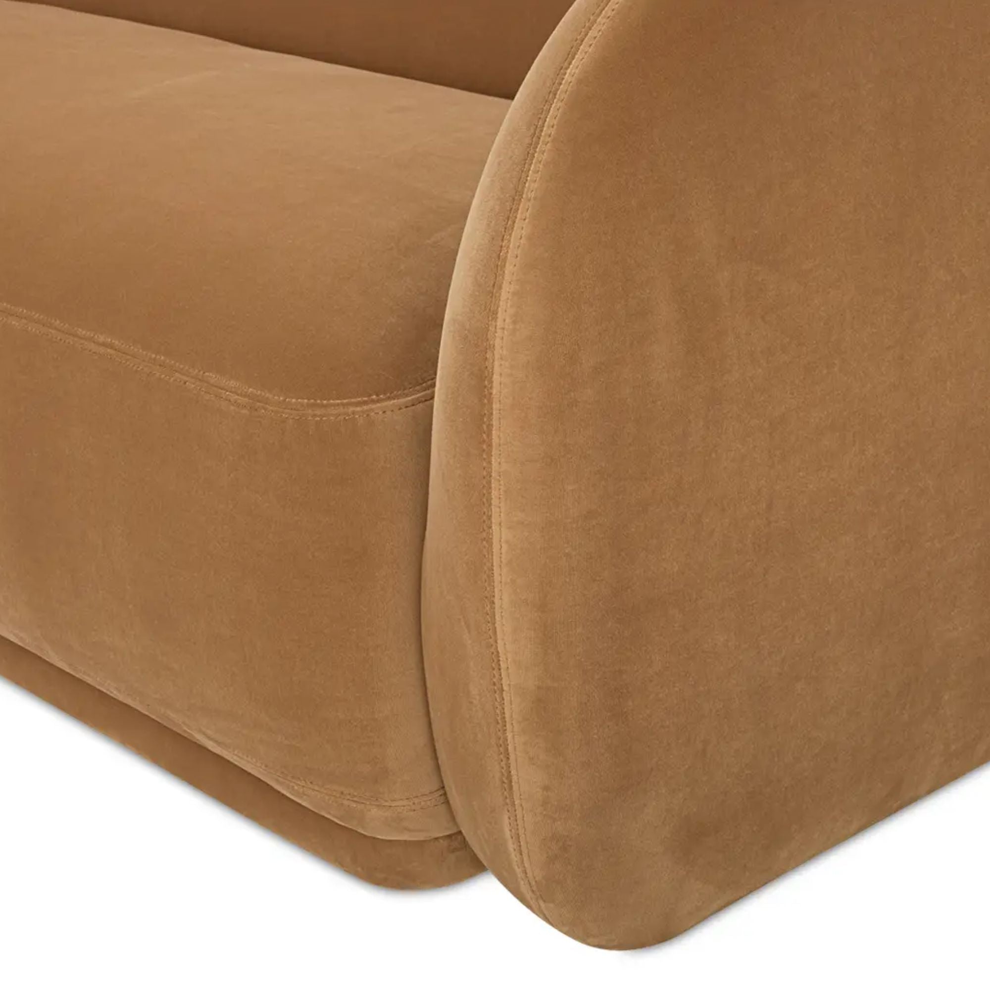 Moe's Home Faye Collection Sofa Tan Faux Mohair | CastleUp Experience Centre Online Furniture